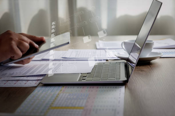 istock Business man  Signing Contract Document And Paper document management concep ERP 1387952273