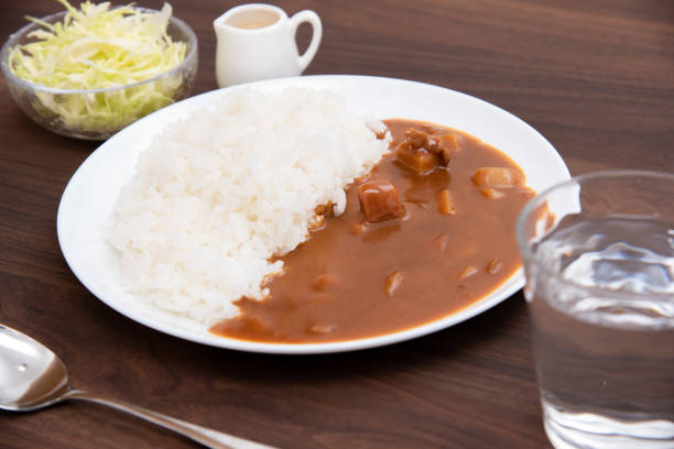 istock Curry rice served on a round plate 1387952363