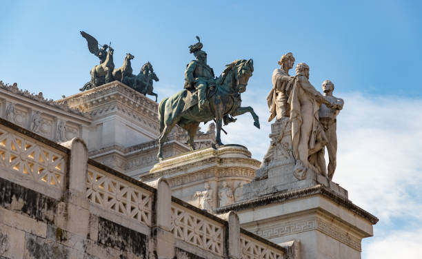 ołtarz posągów ojczyzny - vittorio emanuele monument zdjęcia i obrazy z banku zdjęć