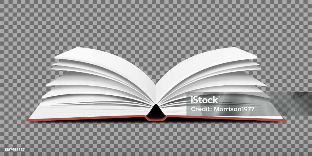 Open Book Visual Open Book With Fluttering Pages Realistic Effect Vector Illustration ...