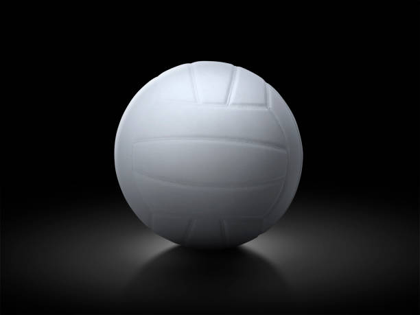 istock Volleyball on black background 1387960095
