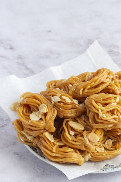 istock Homemade chebakias pastries, typical Moroccan sweets with honey 1387960343