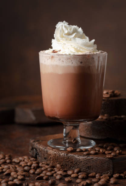 istock Coffee and chocolate cocktail with whipped cream. 1387962479