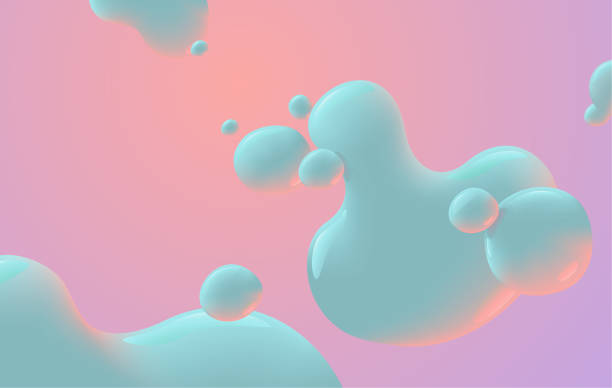 3d blobs vector art illustration
