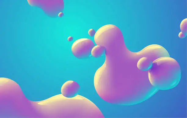 Vector illustration of 3d blobs