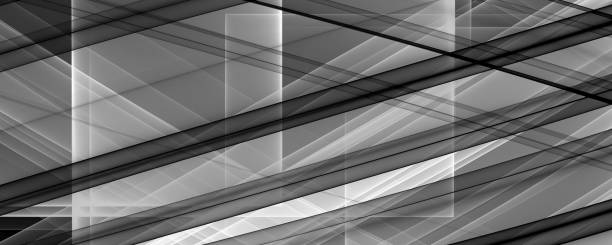 istock Abstract Background Banner 8K Light, Dark, Monochrome, Black, White, Gray Ray, Laser, Fog, Stripes, Grid, Square, Gradient 1387969201