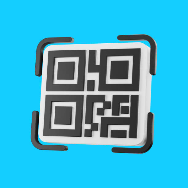 3d qr code icon. 3D rendered digital symbol. Qr code 3d render illustration. 3d barcode stock pictures, royalty-free photos & images