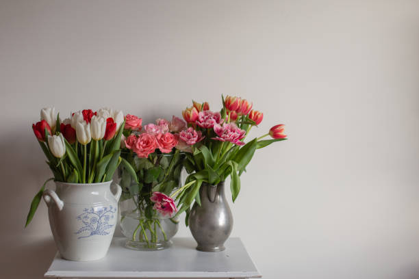 istock bouquets of spring flowers are in vases 1387973199