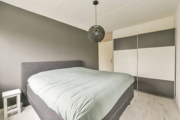 istock A small bedroom with a wardrobe 1387973585