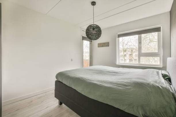 istock A small bedroom in white tones 1387977475