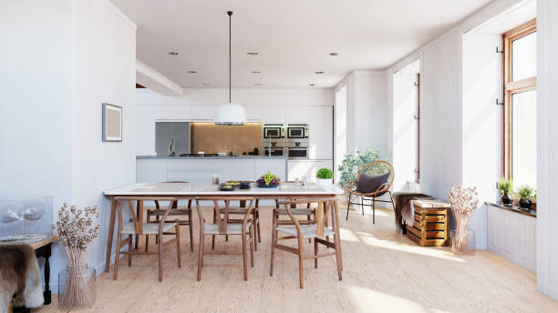 modern kitchen interior, stock photo