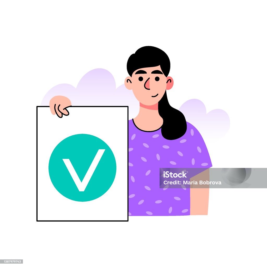 Character Checklist Vector Character With Checklist Stock Illustration - Download Image Now ...