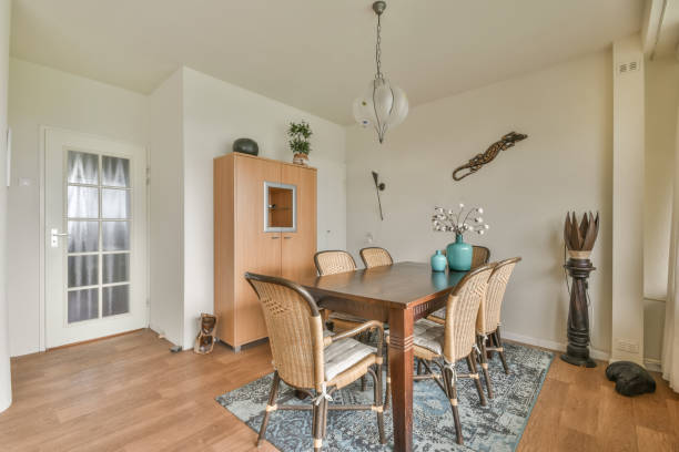 istock Dining area with wicker furniture 1387979973