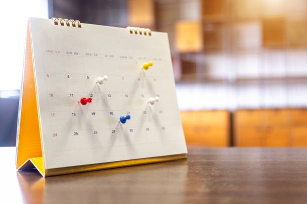 istock Calendar Event Planner , business schedule planning appointment meeting concept . 1387983307