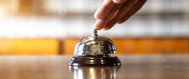 istock Hotel service bell , concept of first class service  business. 1387983342