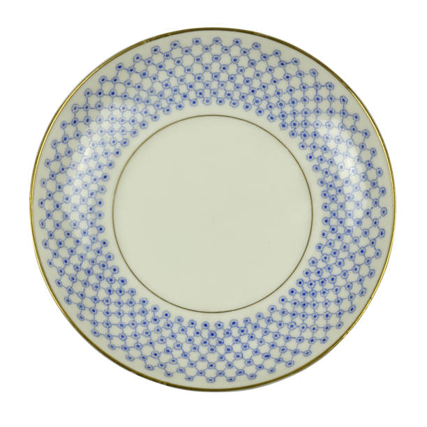 istock White blue empty saucer isolated on white background 1387985827