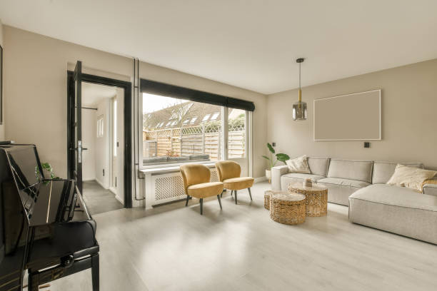 istock A spacious living room with a piano 1387987994
