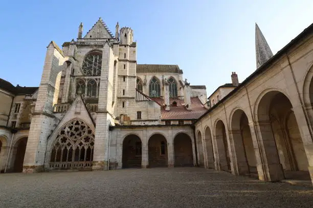 Saint Germain Abbey, view from the outside, city of Auxerre, department of Yonne, France