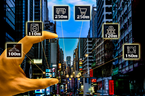 Augmented reality besides Nathan Road
