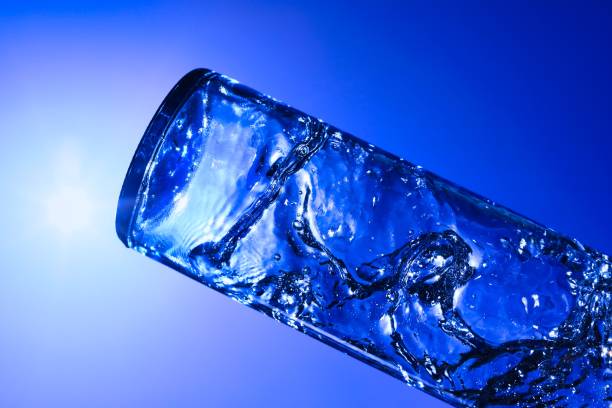 istock Liquids and bubbles in a blueback bottle 1387991360