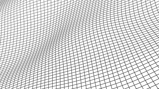 Perspective mesh background. Simple lines on a white background. Template for cover design of notebooks. 3D rendering