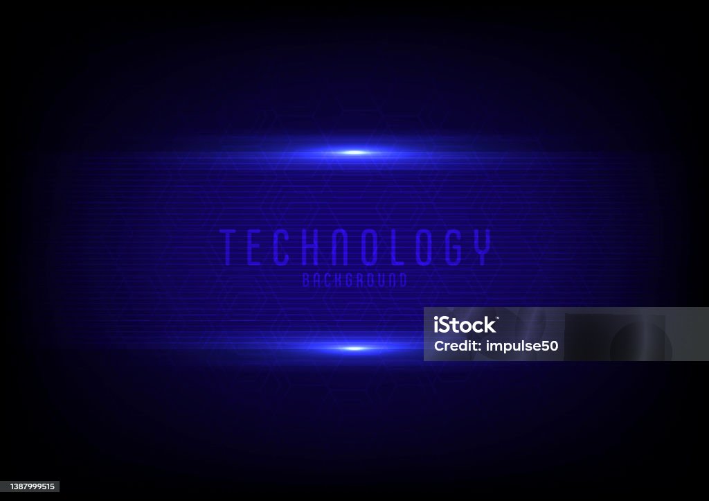 Abtract Blue Technology Template Design Of Hexagonal Pattern Design ...