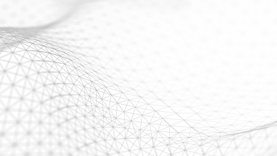 Abstract white background with connected dots and lines. Medical background. Background for business presentations. 3D