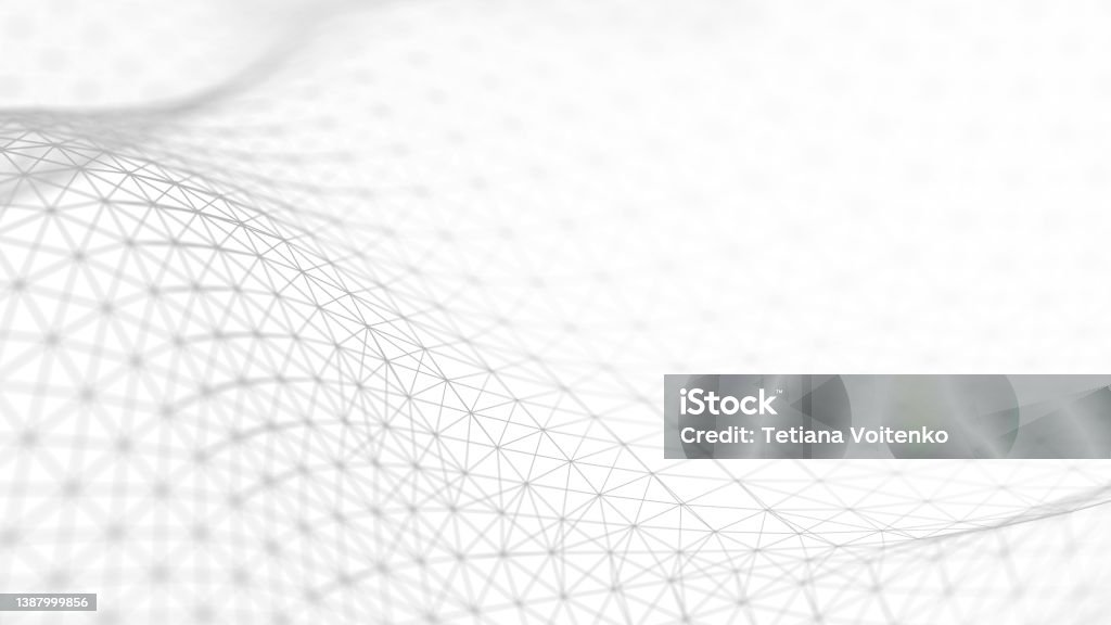 Abstract white background with connected dots and lines. Medical background. Background for business presentations. 3D Abstract white background with connected dots and lines. Medical background. Background for business presentations. 3D rendering Backgrounds Stock Photo