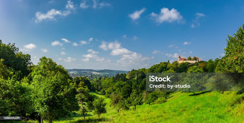 View of the Veste Coburg in Upper Franconia Forest Stock Photo