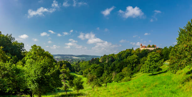 vista do veste coburg na alta francônia - franconia - fotografias e filmes do acervo