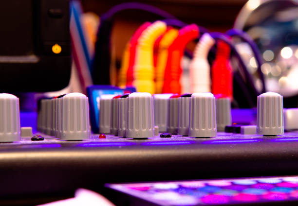 istock Close up view of sound mixer 1388008574