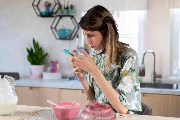istock A visually impaired young woman  without eyeglasses. 1388009804