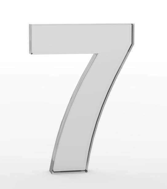 100+ Number Number 7 Three Dimensional Shape Glass Stock Photos