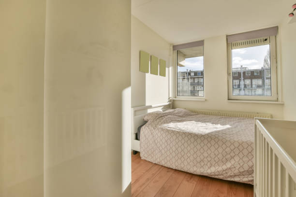 istock A small bedroom with a large double bed 1388011851