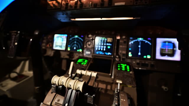 Pilot point of view while operating in cockpit
