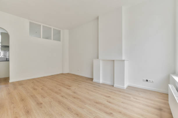 istock The interior of a small room in white 1388013056