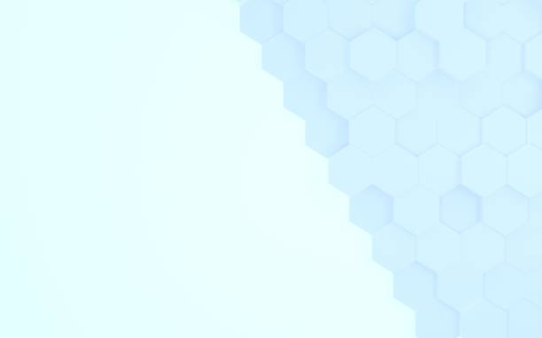 istock 3DCG Abstract Irregularly aligned hexagons Images of chemistry, molecules and technology, true bird's eye view with copy space 1388015783