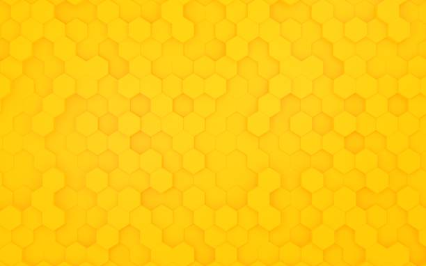 3dcg abstract irregularly aligned hexagons image of honey - 3dcg imagens e fotografias de stock