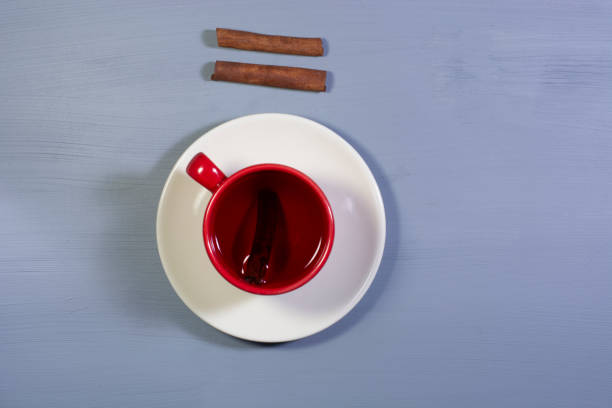 cinnamon sticks on old background in rustic style