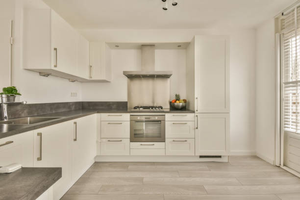 istock Kitchen interior with white furniture 1388020962