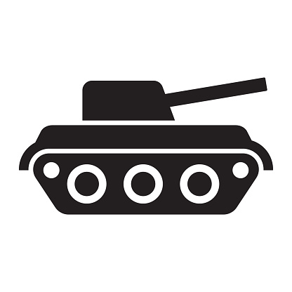 Vector tank icon. Army vector image. Can also be used for military design.