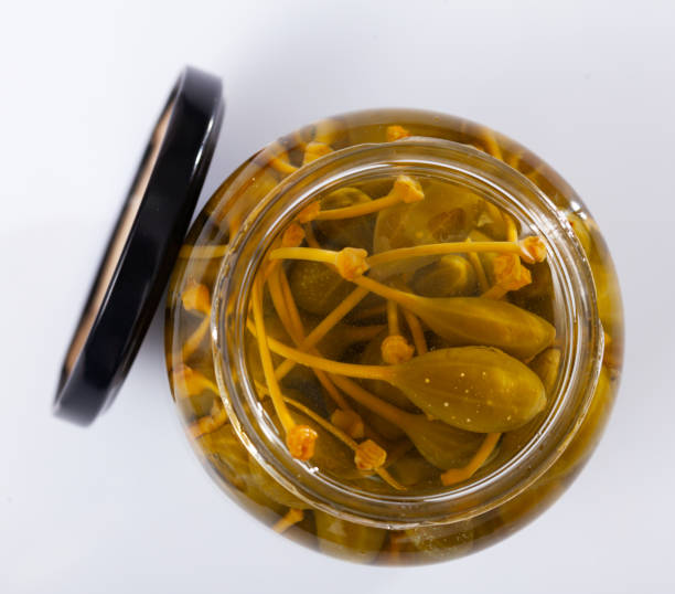 istock Vegetarian of canned capers in glass jar 1388024248