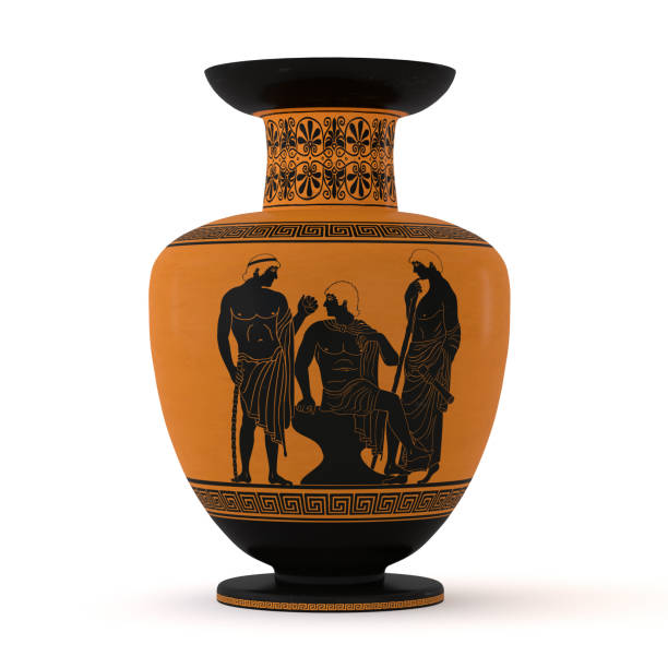 древние греческие ваза - jug decorative urn ancient greek culture стоковые фото и изображения