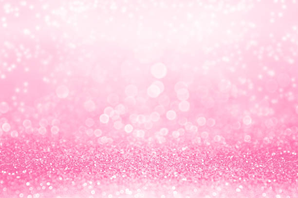 ピンクのガーリーな誕生日のプリンセスバレエの背景や女の子の母の日のきらめき