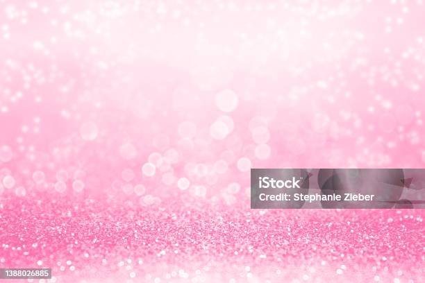 Pink Girly Birthday Princess Ballet Background Or Girl Mothers Day Glitter Stock Photo - Download Image Now