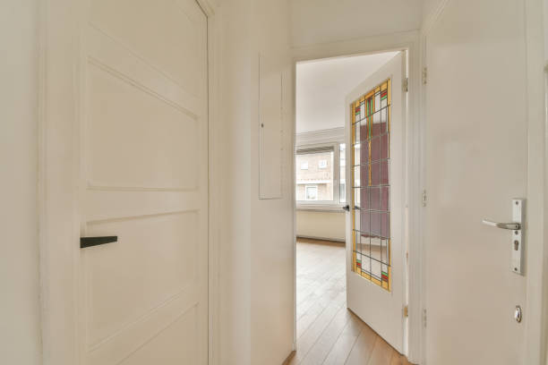 istock Corridor leading to a residential apartment 1388026934