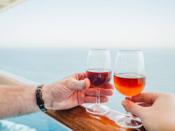 istock Beautiful glass with a drink. Side view 1388027837