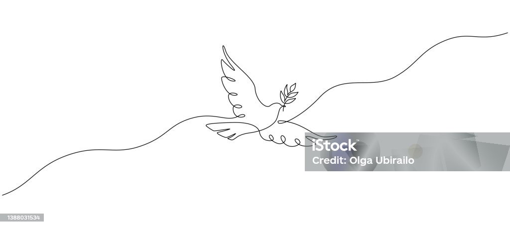 Un dessin au trait continu de colombe avec rameau d’olivier. Oiseau symbole de paix et de liberté dans un style linéaire simple. Concept d’icône du mouvement ouvrier national. Contour modifiable. Illustration vectorielle Doodle - clipart vectoriel de Colombe - Oiseau libre de droits Un dessin au trait continu de colombe avec rameau d’olivier. Oiseau symbole de paix et de liberté dans un style linéaire simple. Concept d’icône du mouvement ouvrier national. Contour modifiable. Illustration vectorielle Doodle - clipart vectoriel de Colombe - Oiseau libre de droits