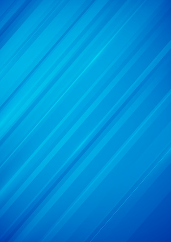 Modern bright blue abstract blurred lines vector background