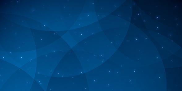 Modern abstract blue shapes night sky vector background